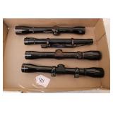 FLAT OF 4 ASSORTED LEUPOLD SCOPES