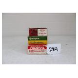 40RDS & 20 BRASS OF ASSORTED 222 REM