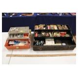 TWO TACKLE BOXES W/ VINTAGE FISHING ACCESSORIES