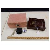 JEWELRY BOXES W/ JEWELRY W/ .925 & GOLD