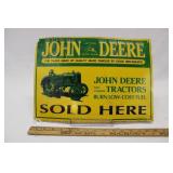 TIN JOHN DEERE TRACTORS SIGN