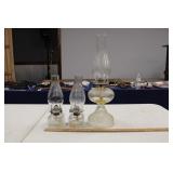 THREE OIL LAMPS