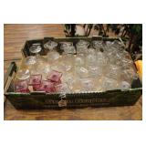 ASSORTED ETCHED GLASS GLASSES INCLU. FOUR