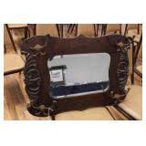 ANTIQUE HALL RACK MIRROR