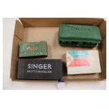 SINGER SEWING MACHINE & BUTTON ATTACHMENTS