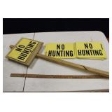 (11) PORCELAIN NO HUNTING SIGNS