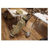 GOLF BAG W/ CART & CLUBS