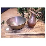 COPPER SCOTCH BOWL & PITCHER
