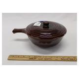 MAR-CREST OVEN-PROOF STONEWARE BEAN POT (CRACKED)