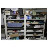 CONTENTS OF SHELF -TOOLS, PLUMBING, HOOKS & MORE