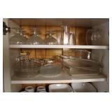 PYREX, DRINKING GLASSES & SERVING PLATTERS
