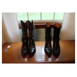 TWO PAIRS OF VINTAGE COWBOY BOOTS