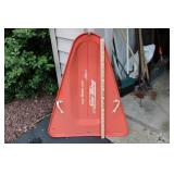 VINTAGE SNO-WING BLAZON METAL SLED