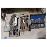 ASSORTED ANTIQUE TOOLS - TOOLBOXES, TOOLS & MORE