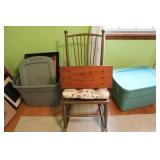 ROCKING CHAIR & FOOT STOOL