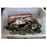 TOTE OF GUN CLEANING SUPPLIES