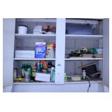 CONTENTS OF CABINET & RAIN SUIT