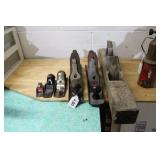 SIX ASSORTED SIZED WOOD PLANES