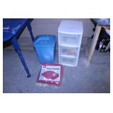 SHOP TOWELS, RAGS & ORGANIZER W/ PAINTING SUPPLIES