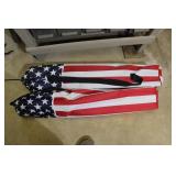 TWO US FLAG LAWN CHAIRS