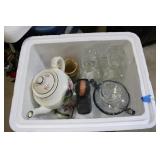 STYROFOAM COOLER OF GLASSWARE