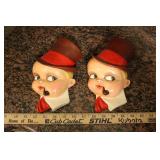 VINTAGE CHALKWARE BABYFACE BOY SMOKING TOBACCO
