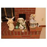 FENTON SHOE & ASSORTED CERAMIC HOME DECOR