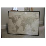 MAP OF THE WORLD ON CANVAS