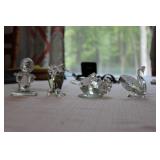 4 CRYSTAL FROM BOHEMA FIGURES