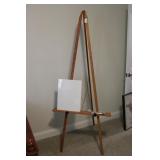 EASEL W/ CANVAS & BRUSHES