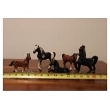 5 CERAMIC HORSES