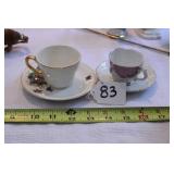TEA CUPS W/ SAUCERS