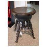 GLASS CLAW FOOT STOOL