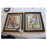 2 RAGGEDY ANN PRINTS