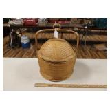 CHINESE WEDDING BASKET W/ SEWING ITEMS