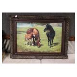 CANVAS HORSE ARTWORK 45 1/2' X 33 1/2'