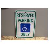 HANDICAP RESERVED PARKING ONLY SIGN 18' X 12'