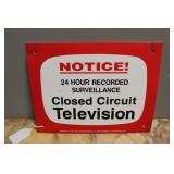 RECORDED SURVEILLANCE SIGN 11' X 8 1/2'
