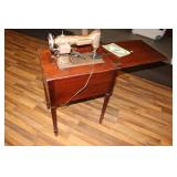 NEW HOME SEWING MACHINE & CABINET