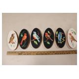 (6) CHALKWARE WALL HANGING BIRDS