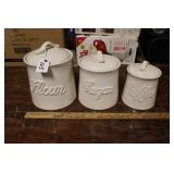 FLOUR, SUGAR & COFFEE CANISTERS