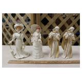 FOUR LENOX CERAMIC FIGURINES