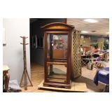 ASHLEY MILLENNIUMDOUBLE CURIO INLAY CHERRY CABINET