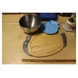 PLATTER, BOWL & SNOWMAN TRAY