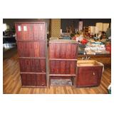 ANTIQUE SCHWARTZ SECTIONAL SYSTEM CABINET PIECES