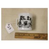 MILK GLASS DAVY CROCKETT MUG