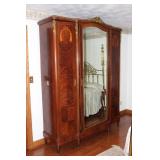 FRENCH ARMIORE W/ MIRROR & WOODEN INLAYS