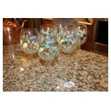 12 BUTTERFLY LENOX CRYSTAL WINE GLASSES & BARWARE