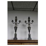 PAIR (2) EMPIRE ERA CANDLELABRUM