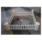 2 VINTAGE CHRISTMAS TREE PICKET FENCE
